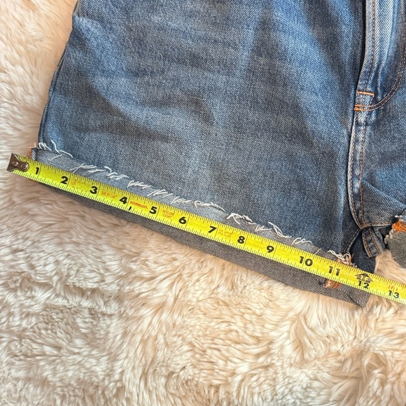 Frame Denim Rolled Hem Jean Shorts - Dark Blue - Picture 5 of 10